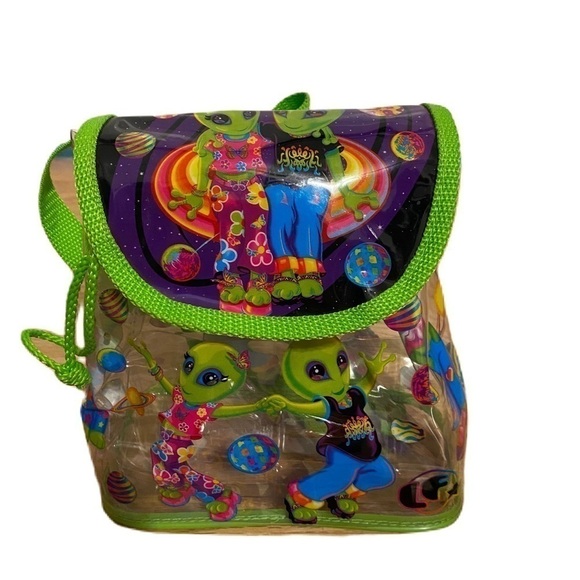 Vintage Lisa Frank Zoomer & Zorbit Dancing Aliens Mini Bag W/ Stickers Stampers - Picture 5 of 11